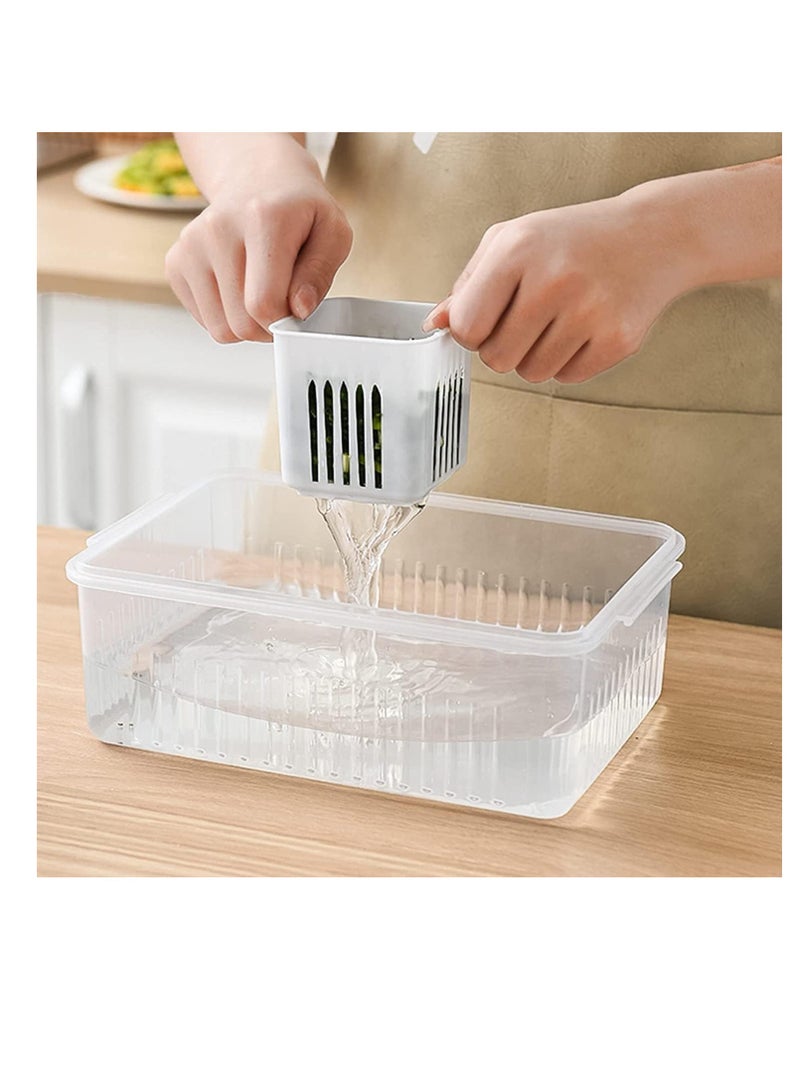 بريميفي مجموعة من 2 حاوية تخزين خضروات الفاكهة مع غطاء - Image 5