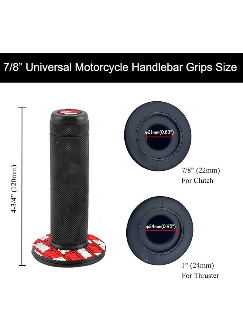 قبضات دراجة نارية عالمية 7/8" للدراجات الترابية، قبضات مقبض مطاطية مضادة للانزلاق، زوج واحد 22 مم - Image 2