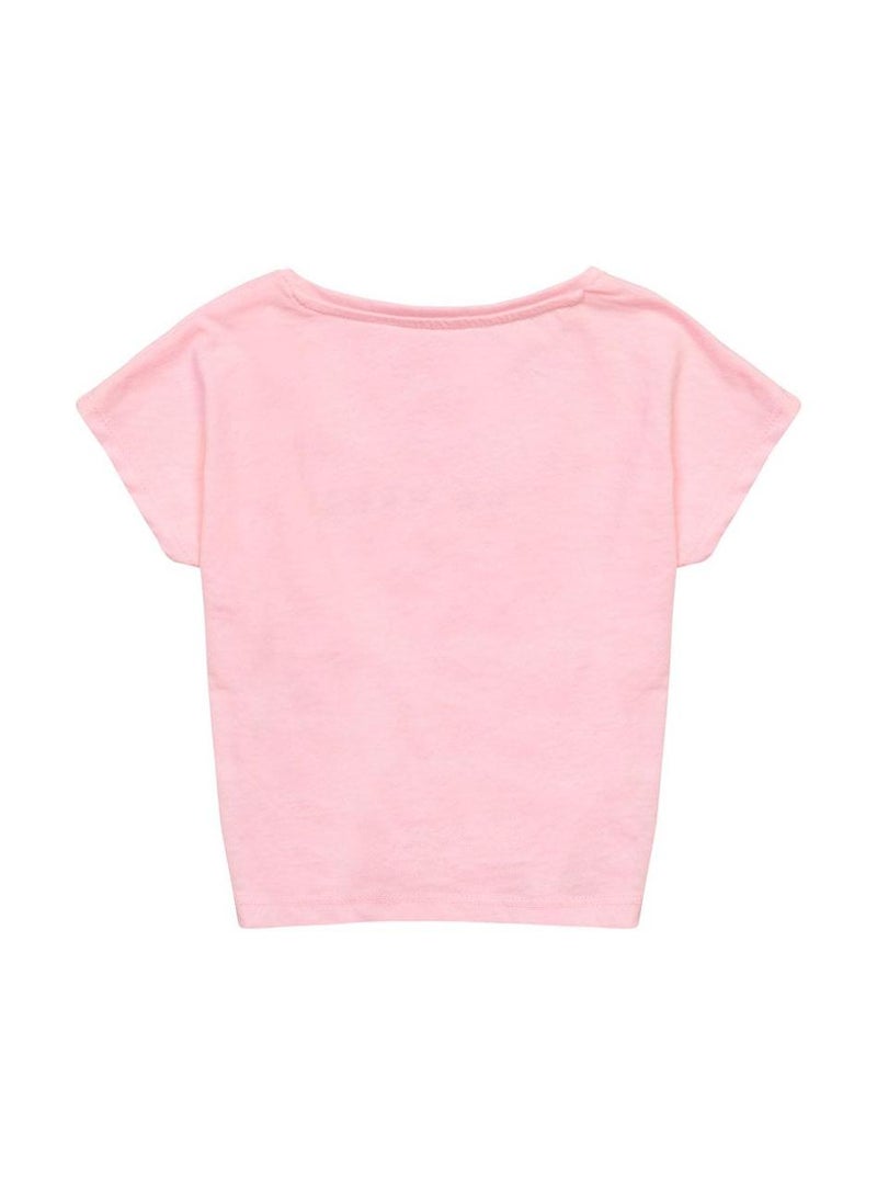 MINOTI Girls Printed T-Shirt with Front Tie  - Image 2