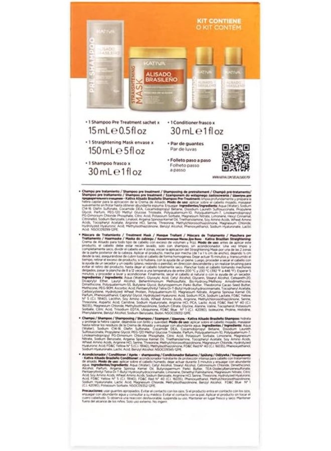 Kativa Brazilian Hair Straightening Kit with Keratin, Professional Home Treatment, Up to 12 Weeks Duration - Image 2