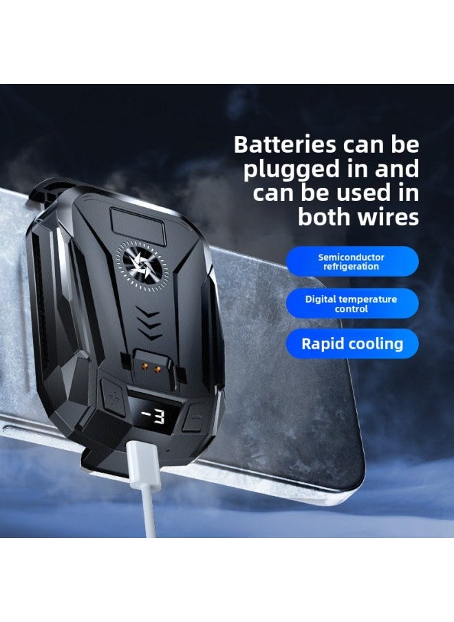 Generic SL14 Mobile Phone Radiator External Battery Removable Semiconductor Refrigeration Silent Cooling Artifact Universal Back Clip-Color:X111 Radiator [contains Two Batteries] [contains A Charging Bin]]  - Image 4
