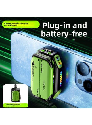 SL14 Mobile Phone Radiator External Battery Removable Semiconductor Refrigeration Silent Cooling Artifact Universal Back Clip-Color:X111 Radiator [contains Two Batteries] [contains A Charging Bin]] - pzsku/Z5F6912660E4AA17E3A55Z/45/1744789348/92318b79-f070-4bbc-a28a-522f301d7a57