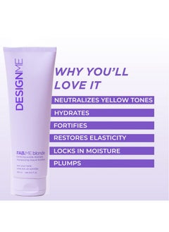 Design.ME Fab.Me Blonde Fortifying Purple Shampoo By Designme ; Toning Purple Shampoo For Blonde Hair ; Sulfate Free Blonde Shampoo For Color Treated Hair ; Blonde Toner For Brassy Hair (250Ml)  - Image 4