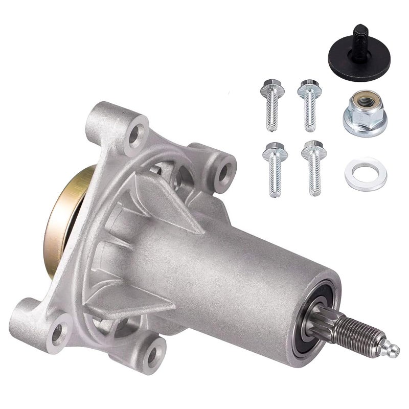 UP2WIN 187292 Spindle Assembly Compatible with Craftsman/Hus/A riens/Pou LAN, 192870 Mandrel Assembly for 42" 46" 48" 54" Mower Deck, Replace 532187281 532187292 587819701, with Threaded Bolt - Image 1