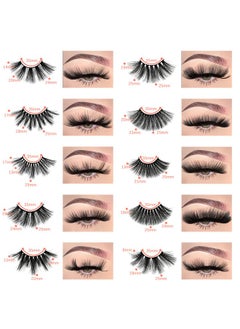 FARRED Wholesale 25Mm Faux Mink Lashes, 50 Pairs 10 Styles, Bulk Long Dramatic 6D Fake Eyelashes Strip Volume Lashes, Synthetic False Eyelashes  - Image 4