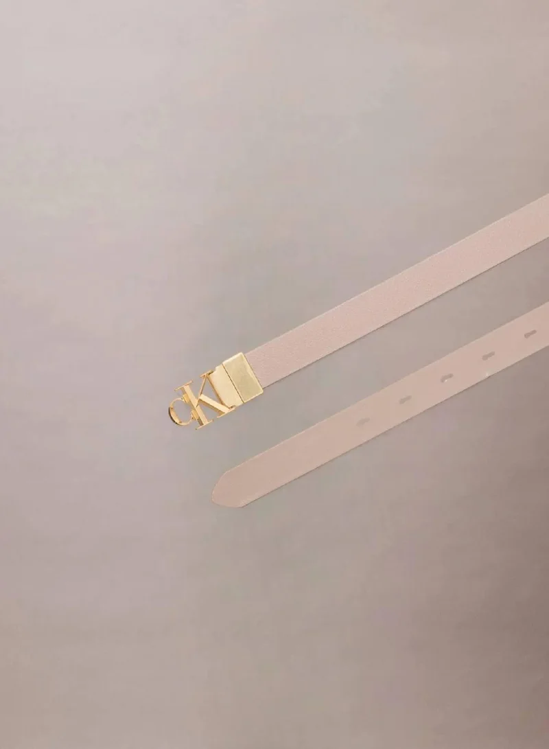 CALVIN KLEIN Reversible Pebbled Leather Logo Belt