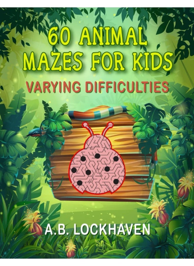 60 Animal Mazes for Kids: A Fun Coloring Activity Book for Children Ages 4+  - Image 1