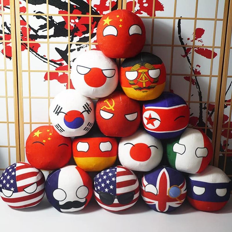 ACADA Countryball Plushies Polandball 7.9 inches Plush Toy Country Ball Anime Cosplay Mini Pillow Cushion Key Ring Home Decor (7.9 inches  01) - Image 2