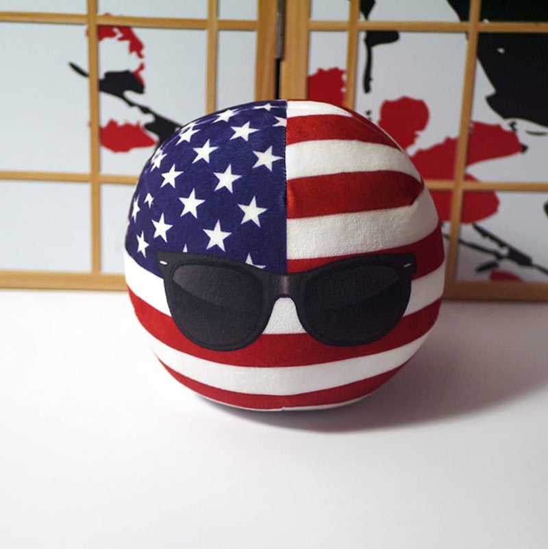 ACADA Countryball Plushies Polandball 7.9 inches Plush Toy Country Ball Anime Cosplay Mini Pillow Cushion Key Ring Home Decor (7.9 inches  01) - Image 1