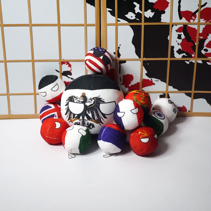 ACADA Countryball Plushies Polandball 7.9 inches Plush Toy Country Ball Anime Cosplay Mini Pillow Cushion Key Ring Home Decor (7.9 inches  01) - Image 4