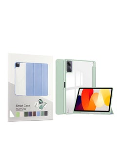 Generic Case For Redmi Pad SE 11 Inch Clear Shockproof Back Cover Built-in Pencil Holder Auto Sleep/Wake (Mint Green)  - Image 1