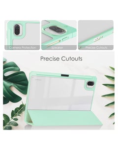 Generic Case For Redmi Pad SE 11 Inch Clear Shockproof Back Cover Built-in Pencil Holder Auto Sleep/Wake (Mint Green)  - Image 3