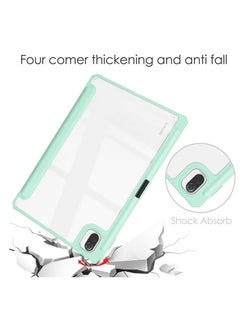 Generic Case For Redmi Pad SE 11 Inch Clear Shockproof Back Cover Built-in Pencil Holder Auto Sleep/Wake (Mint Green)  - Image 5