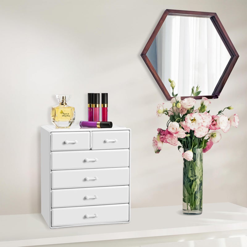 Sorbus Sorbus Acrylic Makeup Organizer - Organization and Storage Case for Cosmetics Make Up & Jewelry - Large Makeup Organizer for Vanity  Bathroom  College Dorm  Closet  Desk (4 Large  2 Small Drawers)  - Image 5