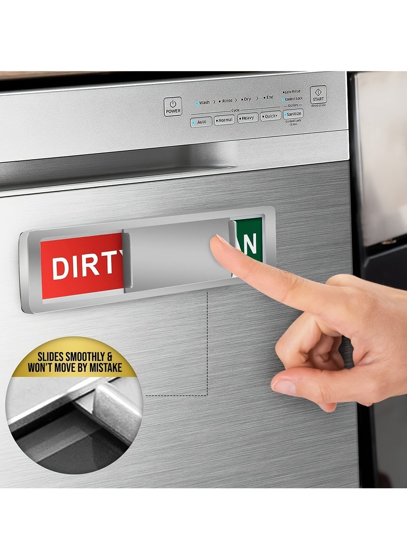 كول بيبي علامة تنظيف مغناطيسية لغسالة الأطباق من كول بيبي، علامة تنظيف متسخة للغرفة المختلفة، نصائح تنظيف غير قابلة للخدش، علامات نظافة للفندق، لافتة غسالة أطباق نظيفة متسخة مغناطيسية من كول بيبي - Image 2