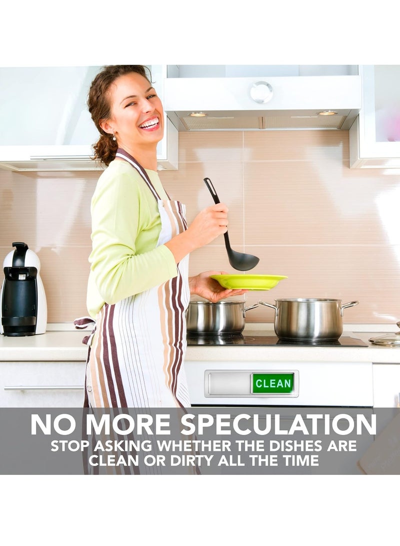 كول بيبي علامة تنظيف مغناطيسية لغسالة الأطباق من كول بيبي، علامة تنظيف متسخة للغرفة المختلفة، نصائح تنظيف غير قابلة للخدش، علامات نظافة للفندق، لافتة غسالة أطباق نظيفة متسخة مغناطيسية من كول بيبي - Image 3