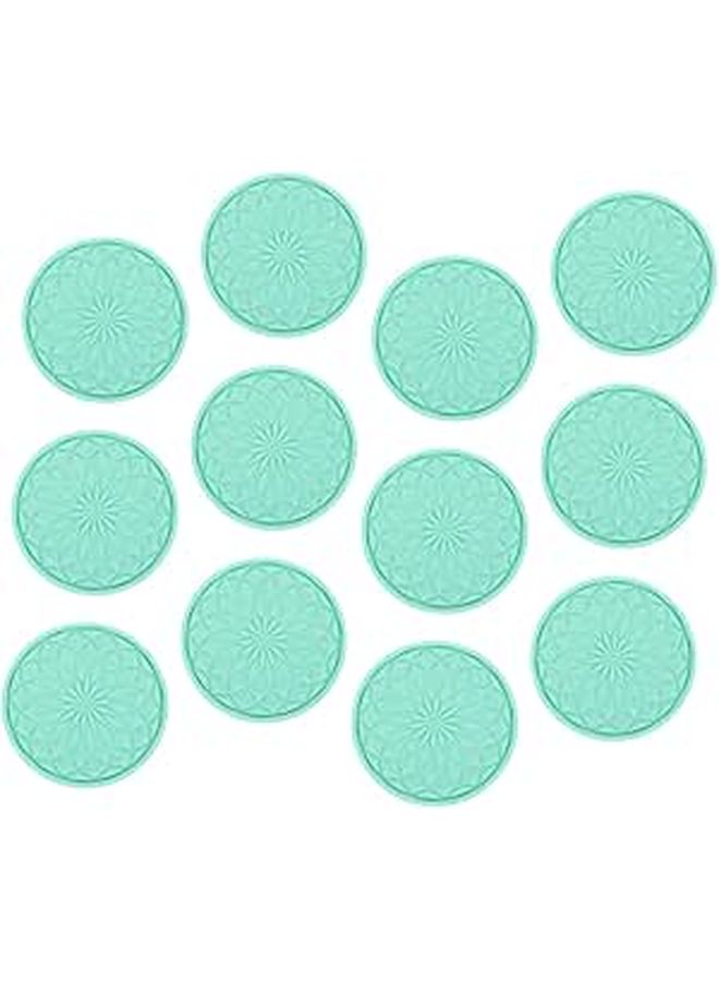 NUOBESTY PVC Car Cup Holder Coasters 12pcs Non Slip Mint Green Vehicle Accessories - Image 1
