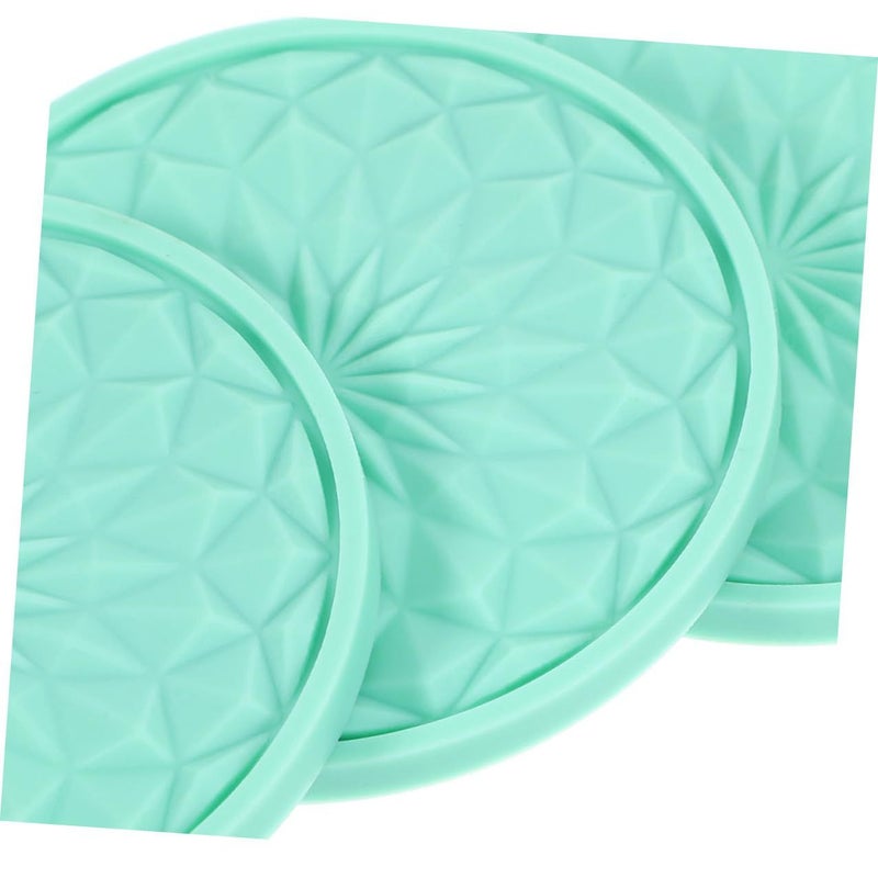 NUOBESTY PVC Car Cup Holder Coasters 12pcs Non Slip Mint Green Vehicle Accessories - Image 4