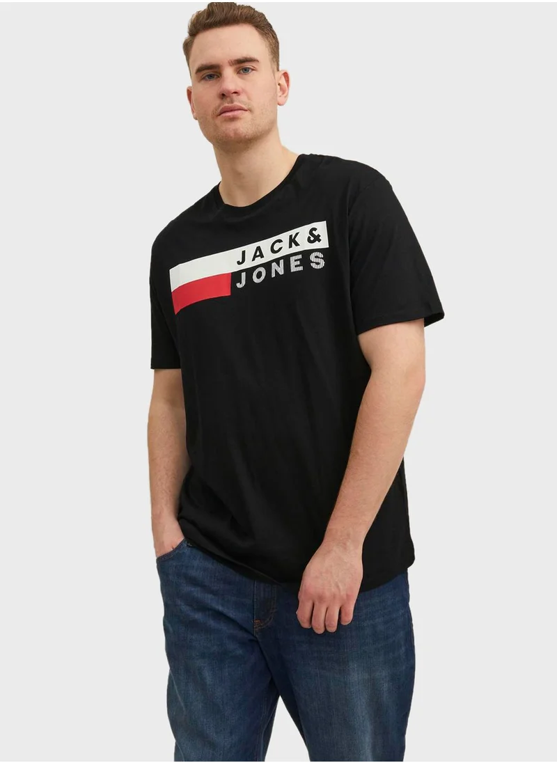 JACK & JONES Logo Crew Neck T-Shirt