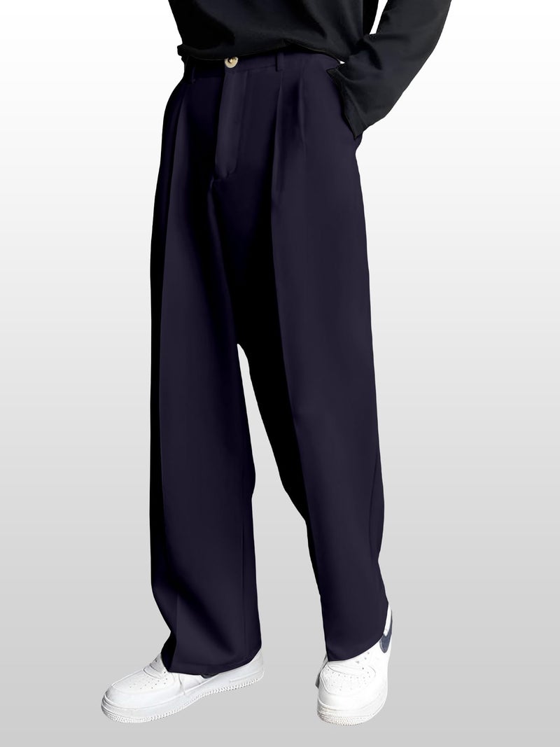 FTX Men Loose Fit Navy Formal Trouser (542_3)_30 - Image 3