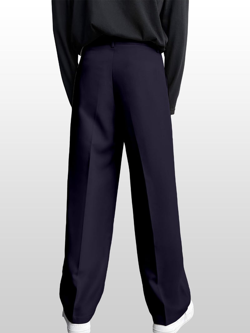 FTX Men Loose Fit Navy Formal Trouser (542_3)_30 - Image 2