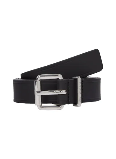 TOMMY JEANS Debossed Logo Leather Belt