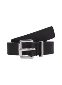 TOMMY JEANS Women's Debossed Logo Leather Belt - Leather, Black  - Image 1