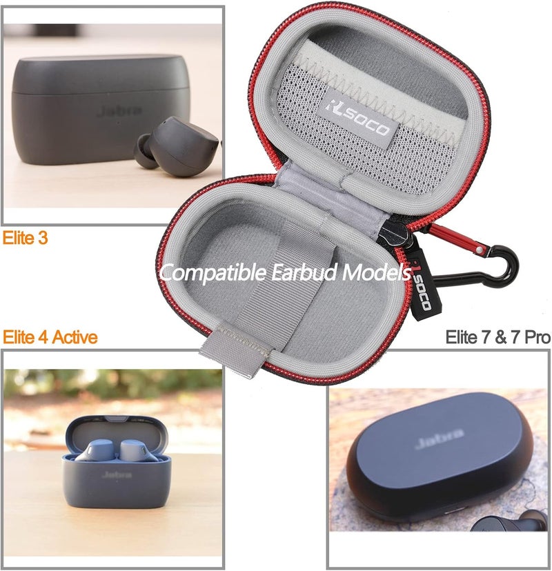 RLSOCO Case for Jabra Elite 344 Active7 Active7 Pro inEar Wireless Bluetooth Earbuds Black - Image 4