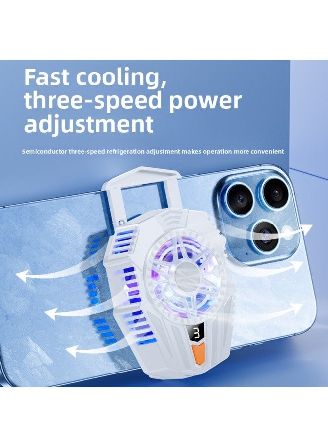 Mobile Phone Radiator Semiconductor Magnetic Back Clip Live Fast Cooling Artifact Wholesale-Color:[white]-sr15pro [digital Display]  - Image 3