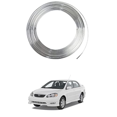 XZRTZ Car Chrome Moulding Trim Strip Decoration PVC Tape Sticky Bumper Door Guard Protection Car Door Edge GuardsU Shape Moulding Trim Strip Compatible with T-oyota C-orolla A-ltis - Image 4