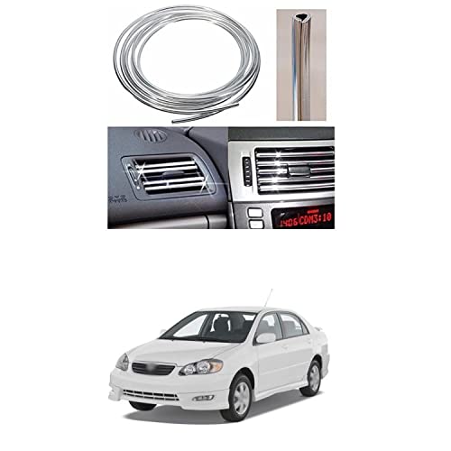 XZRTZ Car Chrome Moulding Trim Strip Decoration PVC Tape Sticky Bumper Door Guard Protection Car Door Edge GuardsU Shape Moulding Trim Strip Compatible with T-oyota C-orolla A-ltis - Image 2