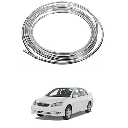 XZRTZ Car Chrome Moulding Trim Strip Decoration PVC Tape Sticky Bumper Door Guard Protection Car Door Edge GuardsU Shape Moulding Trim Strip Compatible with T-oyota C-orolla A-ltis - Image 1
