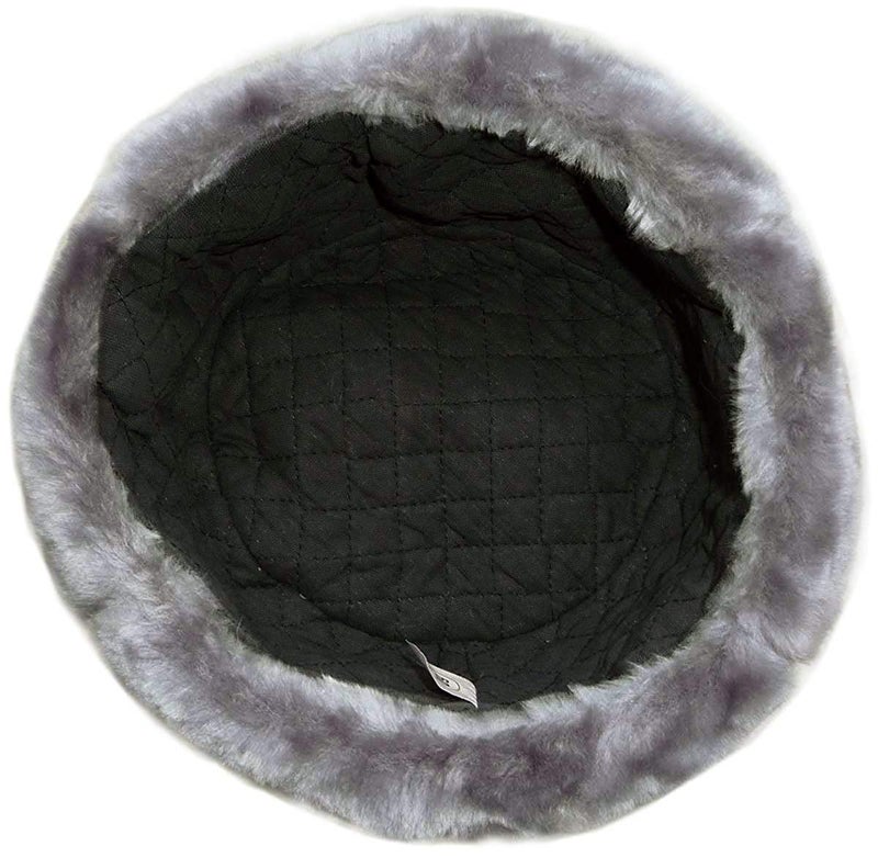 SIBERHAT Hat Russian Soviet Army Air force Fur Military Ushanka GR, Gray, Grey, Size L [metric-60, USA - 7 1/2 (23.5" around] - Image 4