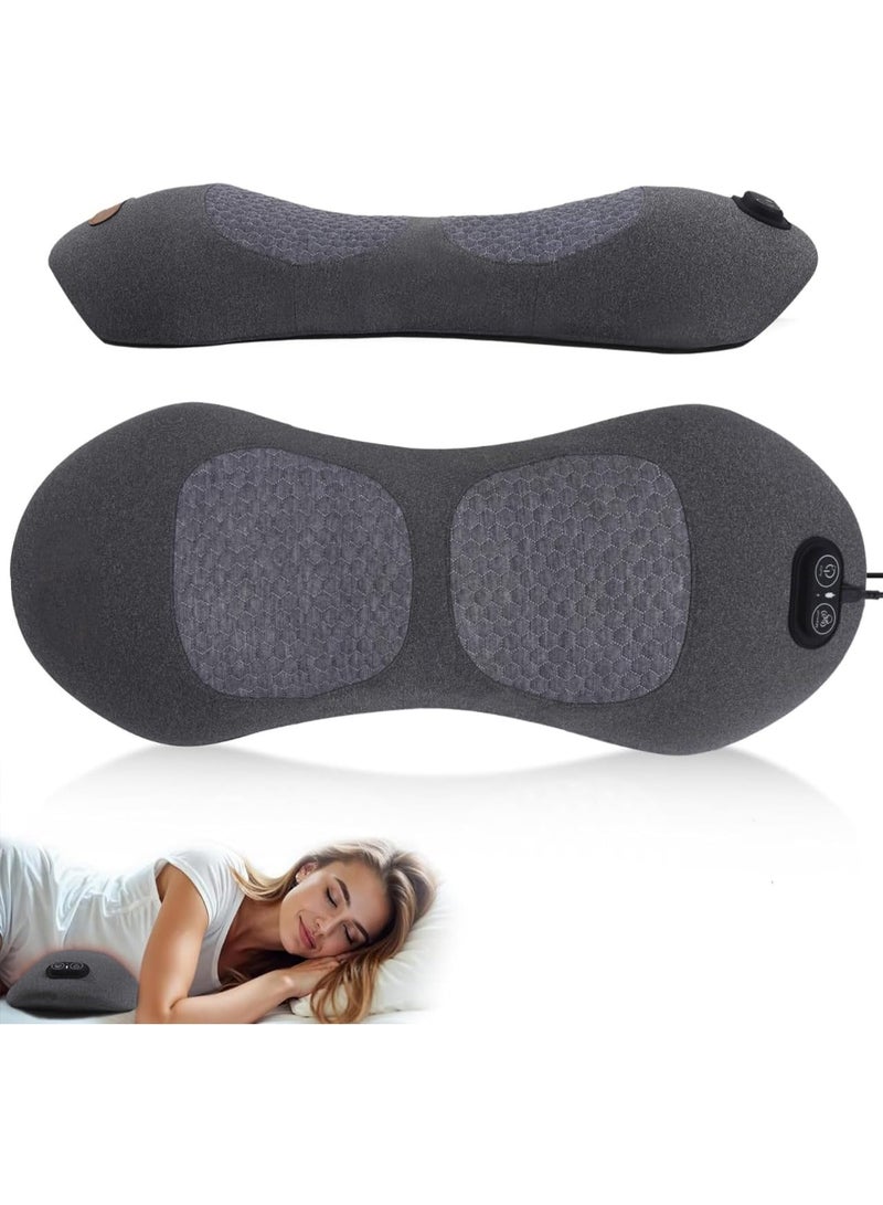 MOMENT 3-in-1 Electric Lumbar Support Pillow with Heat & Massage, Ergonomic Memory Foam Lower Back Massager for Pain Relief Deep Tissue, Smart Air Lift Technology, for Car/Bed/Sleeping/Office Chair - Image 1