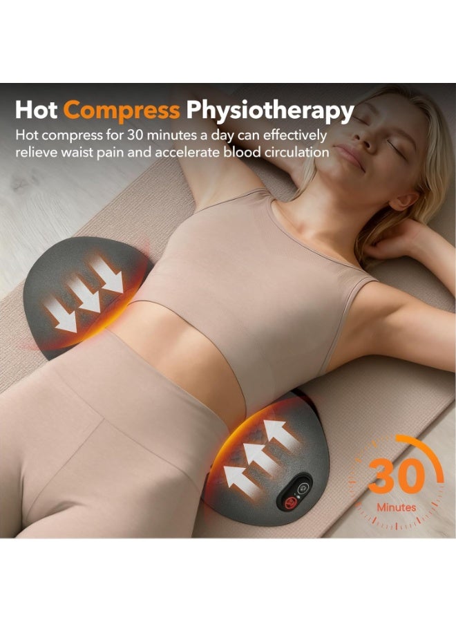 MOMENT 3-in-1 Electric Lumbar Support Pillow with Heat & Massage, Ergonomic Memory Foam Lower Back Massager for Pain Relief Deep Tissue, Smart Air Lift Technology, for Car/Bed/Sleeping/Office Chair - Image 4