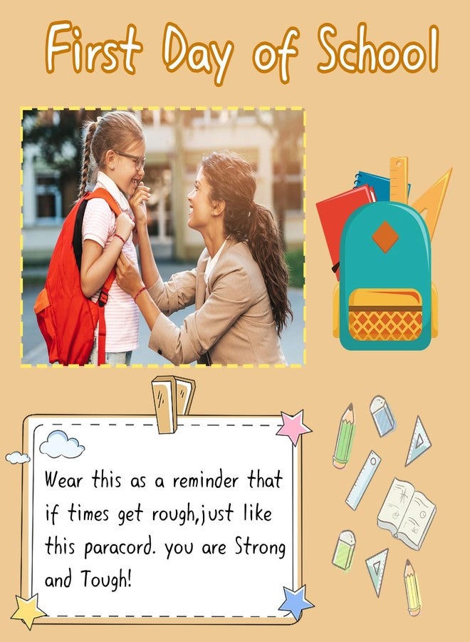 Tirdkid Back to School Mommy and Me Bracelets First Day of School Gifts Kindergarten School Supplies Adjustable Bracelets for Girls Boys Gift - Image 2