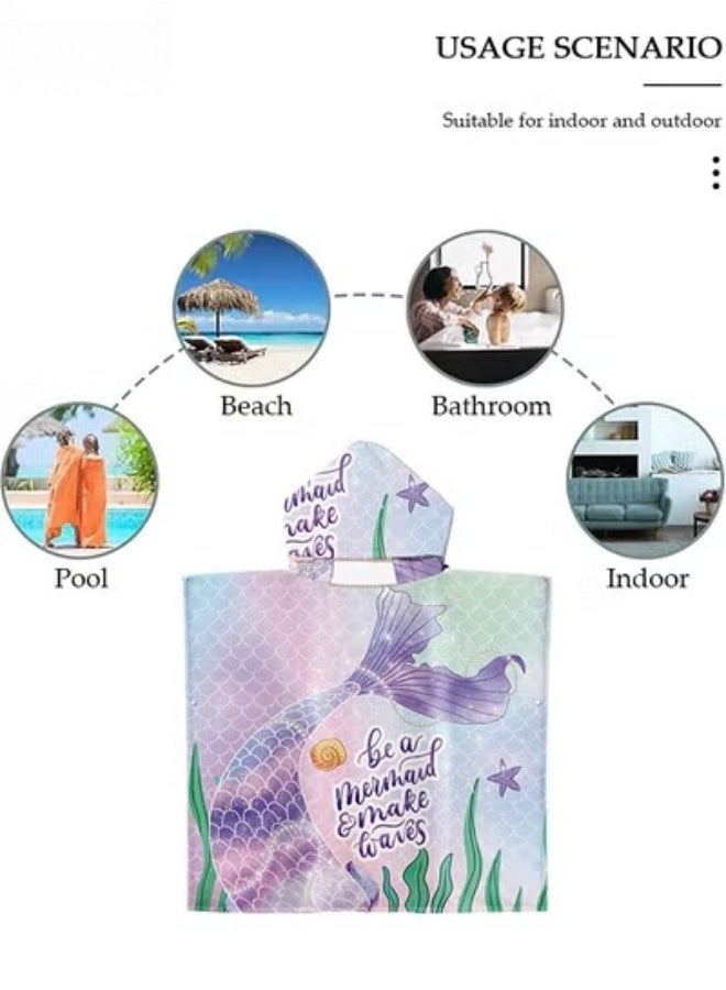 MIXDE Beach Changing Towel Surf Poncho Robe,Swim Towel Hooded Surf Poncho for Adults,Light Weight Compact Microfibre Changing Wetsuit for Women and Men,Surfing Swimming Bathing - Image 4