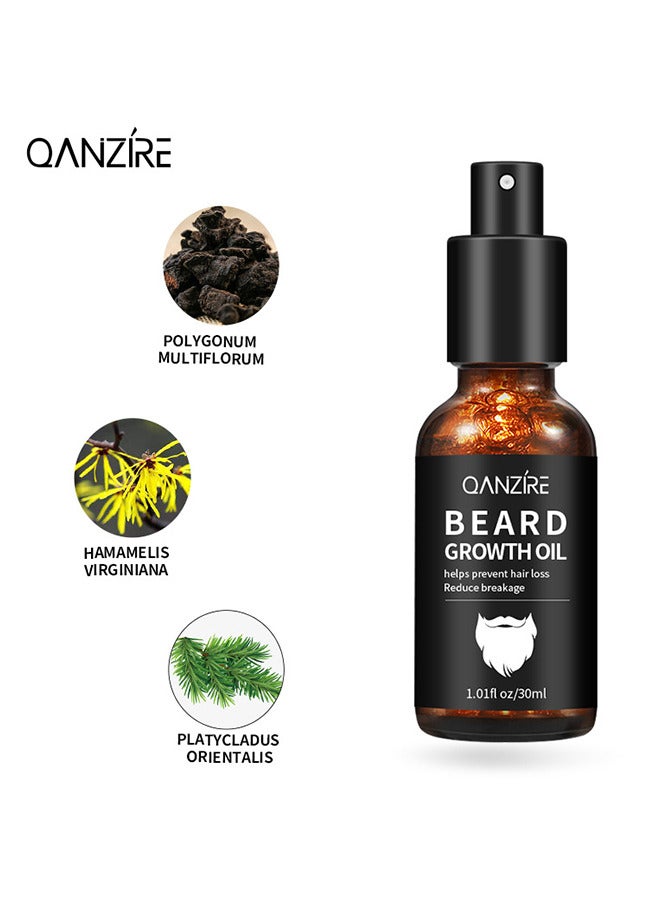 QANZIRE Beard Growth Oil Care, Stimulate Beard Growth Serum For Facial Hair Treatment, 30ml - Image 3