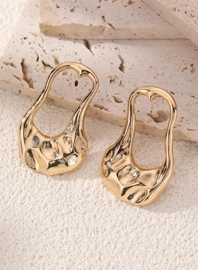 Take Two Gold Geometric Cut Out Earrings