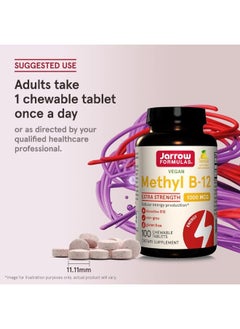 jarrow formulas Methyl B12 & Methyl Folate Tablets 100'S  - Image 4