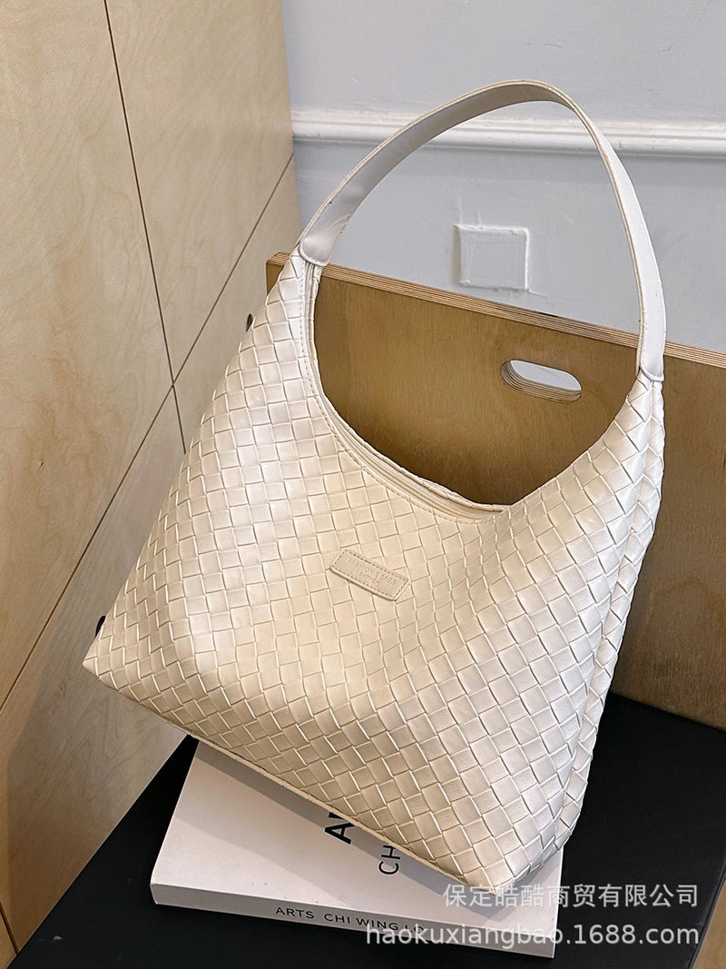 High-End Large-Capacity Bag Women'S Bag Summer Texture Messenger Bag Popular One-Shoulder Underarm Bag Tote - Image 3