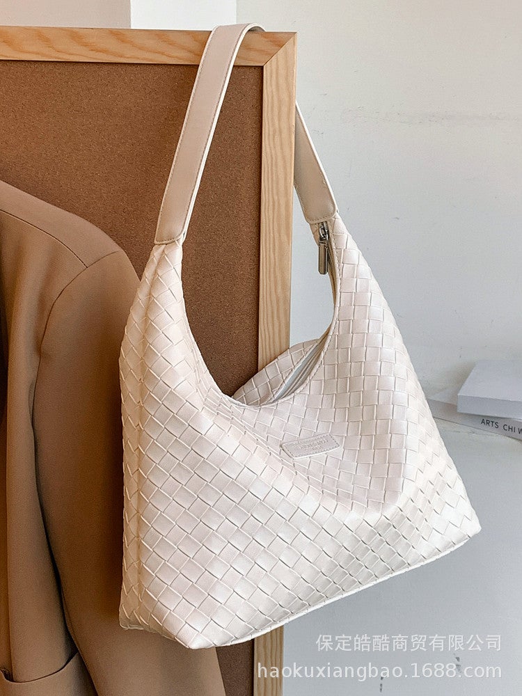 High-End Large-Capacity Bag Women'S Bag Summer Texture Messenger Bag Popular One-Shoulder Underarm Bag Tote - Image 5