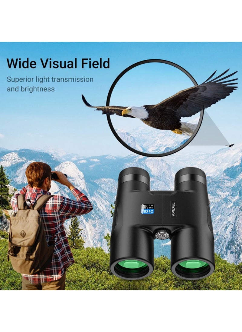 APEXEL APEXEL 10x42 FMC BAK4 High Power Binoculars with Auto Fixed Focus, Waterproof & Fogproof, Compact Telescope for Bird Watching, Hunting, Travel, and Sports Events  - Image 5