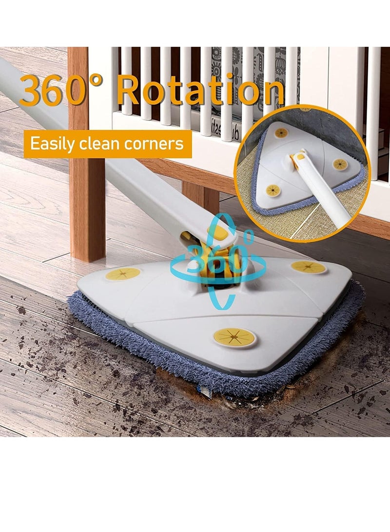 XiuWoo Triangle Cleaning Mop Adjustable Extendable Wall Cleaning Mop Retractable Microfiber Dry and Wet Glass Dust Cleaner - Image 2