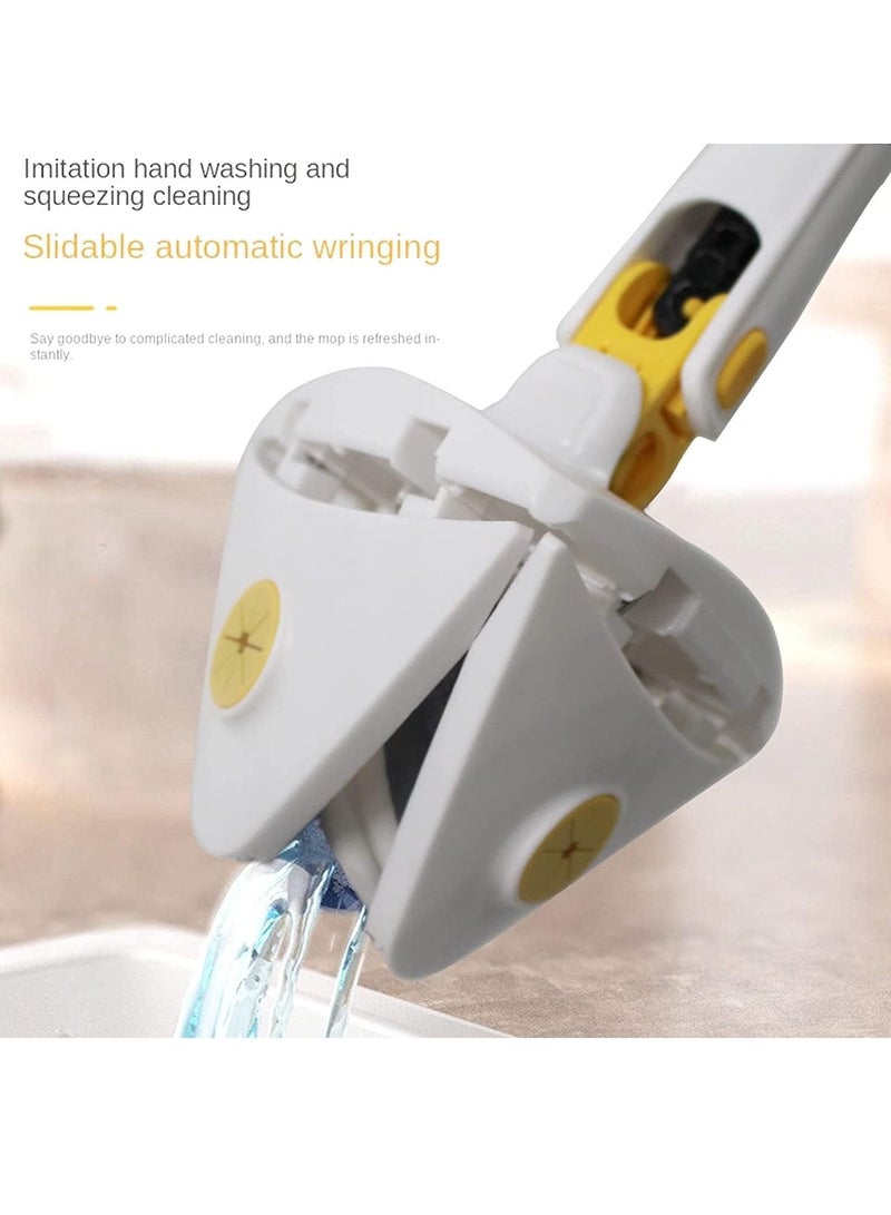 XiuWoo Triangle Cleaning Mop Adjustable Extendable Wall Cleaning Mop Retractable Microfiber Dry and Wet Glass Dust Cleaner - Image 4
