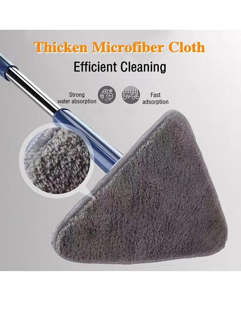 XiuWoo Triangle Cleaning Mop Adjustable Extendable Wall Cleaning Mop Retractable Microfiber Dry and Wet Glass Dust Cleaner - Image 3