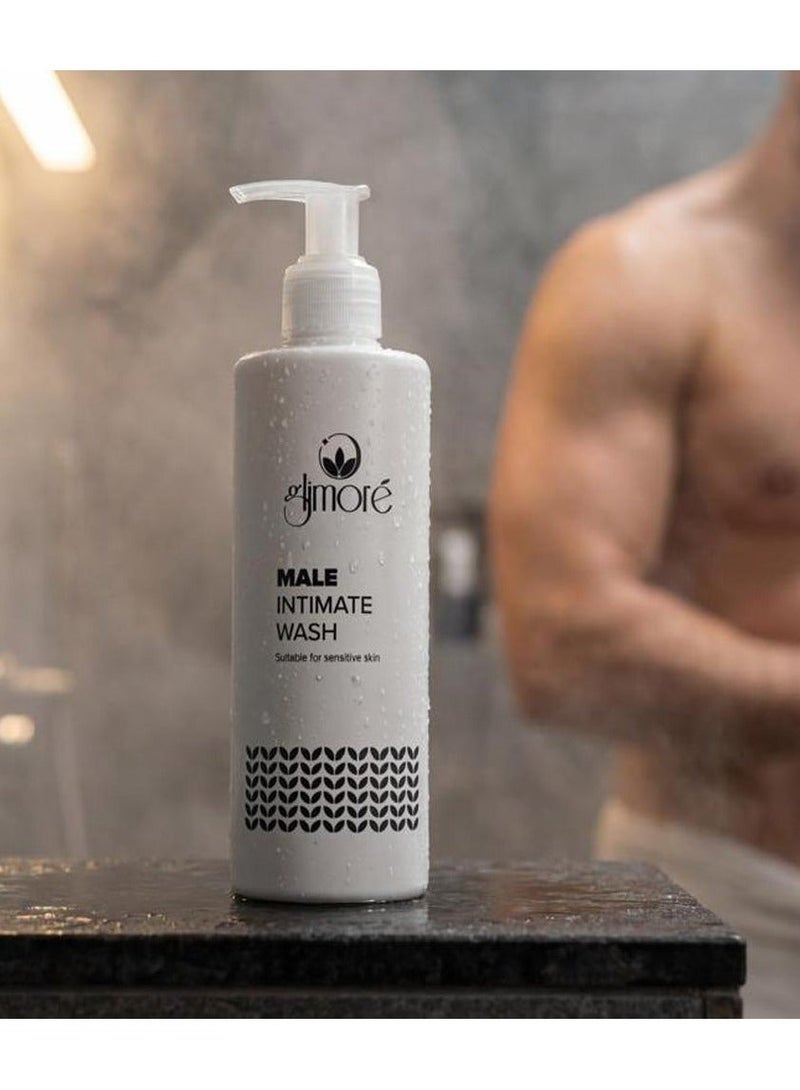 Glimore Male Intimate Wash | pH-Balanced Men's Hygiene Care with Aloe Vera, Ginseng & Menthol | Daily Gentle Cleanser for Freshness & Comfort | 250 ML - Image 2