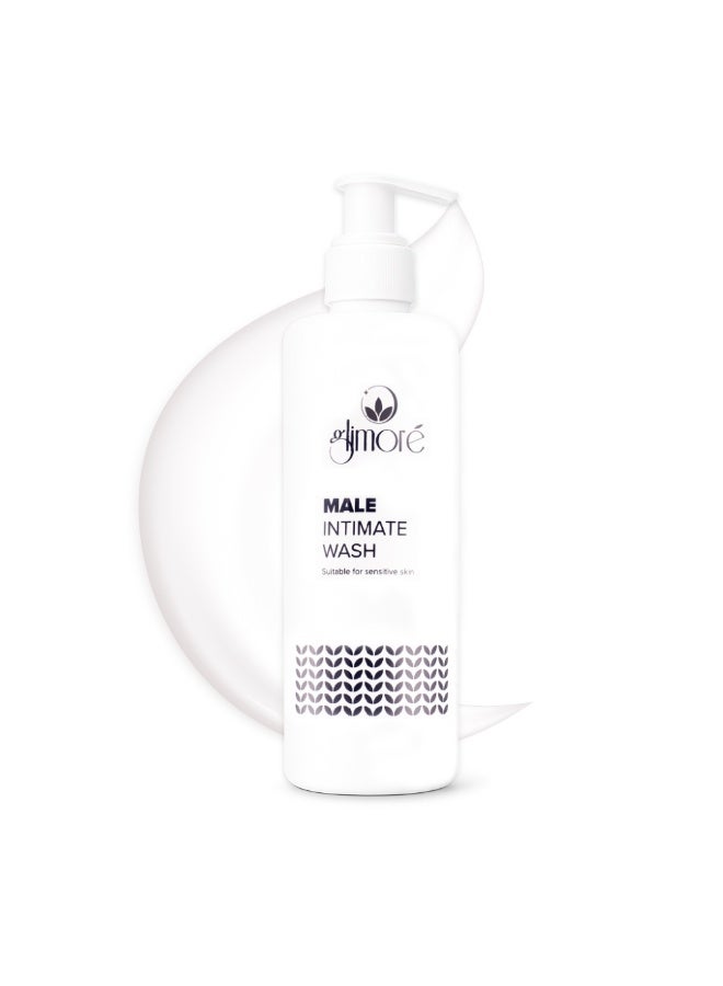 Glimore Male Intimate Wash | pH-Balanced Men's Hygiene Care with Aloe Vera, Ginseng & Menthol | Daily Gentle Cleanser for Freshness & Comfort | 250 ML - Image 1