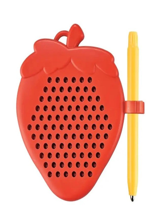 ZELVO MagPad Play Magnetic Drawing Board for Kids, Mug Tab, Bead Art, Drawing Board, Intelligence Development, Girls, Boys, Gift, Educational - Montessori Toy (Strawberry Shape) - Image 1