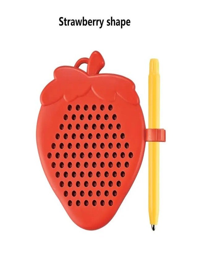 ZELVO MagPad Play Magnetic Drawing Board for Kids, Mug Tab, Bead Art, Drawing Board, Intelligence Development, Girls, Boys, Gift, Educational - Montessori Toy (Strawberry Shape) - Image 2